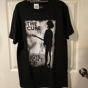 NWT The Cure "Boys Don't Cry" Black Graphic Tee